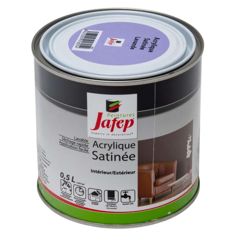 Peinture acrylique satinée lavande Jafep (0,5l)