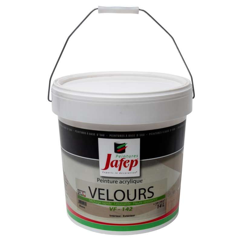 Peinture acrylique blanche velours VF-142 (14L) Jafep