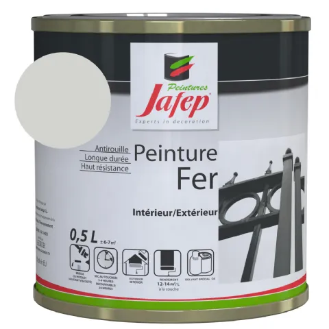 Peinture fer antirouille gris métal Jafep