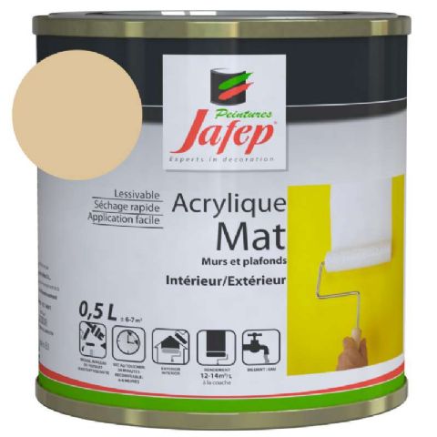 Peinture acrylique Ivoire mat Jafep