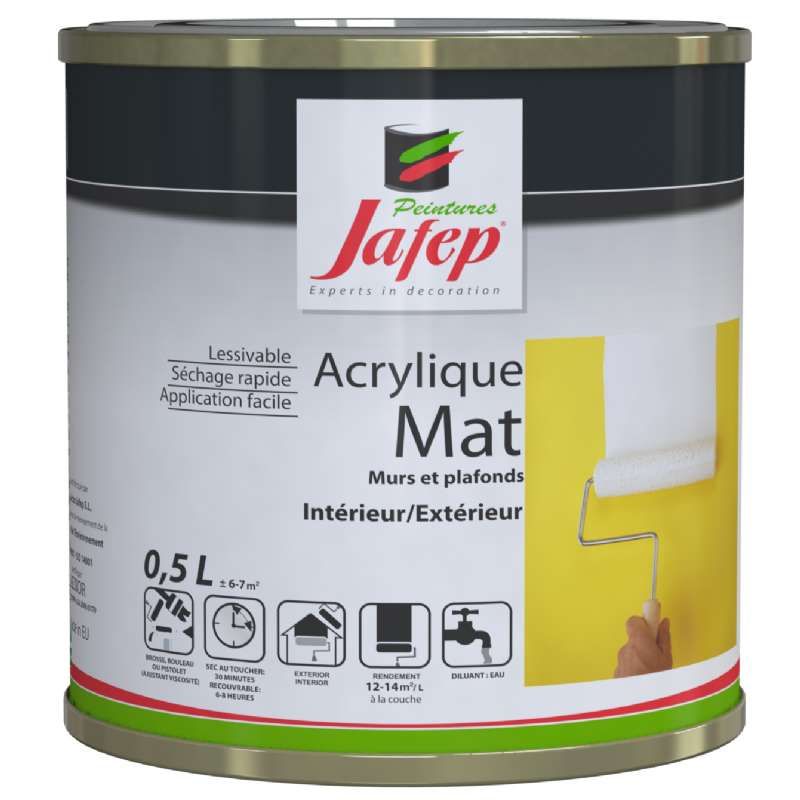 Peinture acrylique mat framboise Jafep (0,5L)