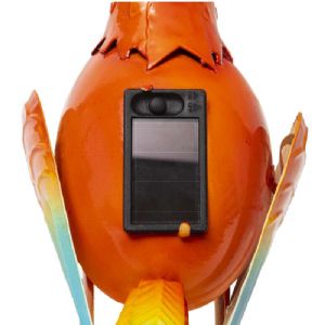 Perroquet orange solaire 1 LED couleur
