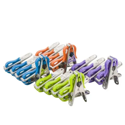 20 pinces à linge inox innovantes avec crochets 