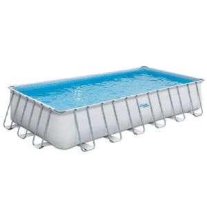 Kit complet avec piscine tubulaire hors-sol rectangulaire (7,32x3,66x1,32m) Summer Waves
