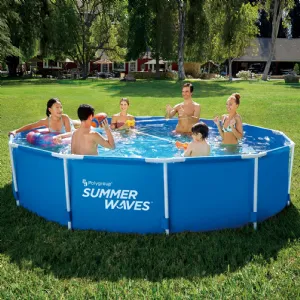 Piscine tubulaire ronde(Ø3,66 x76cm) Summer Waves avec pompe