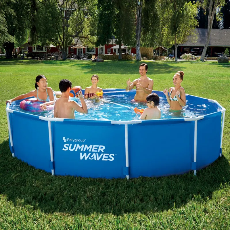 Piscine tubulaire ronde(Ø3,66 x76cm) Summer Waves avec pompe