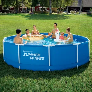 Piscine tubulaire ronde (Ø3,66x0,91m) Summer Waves avec pompe