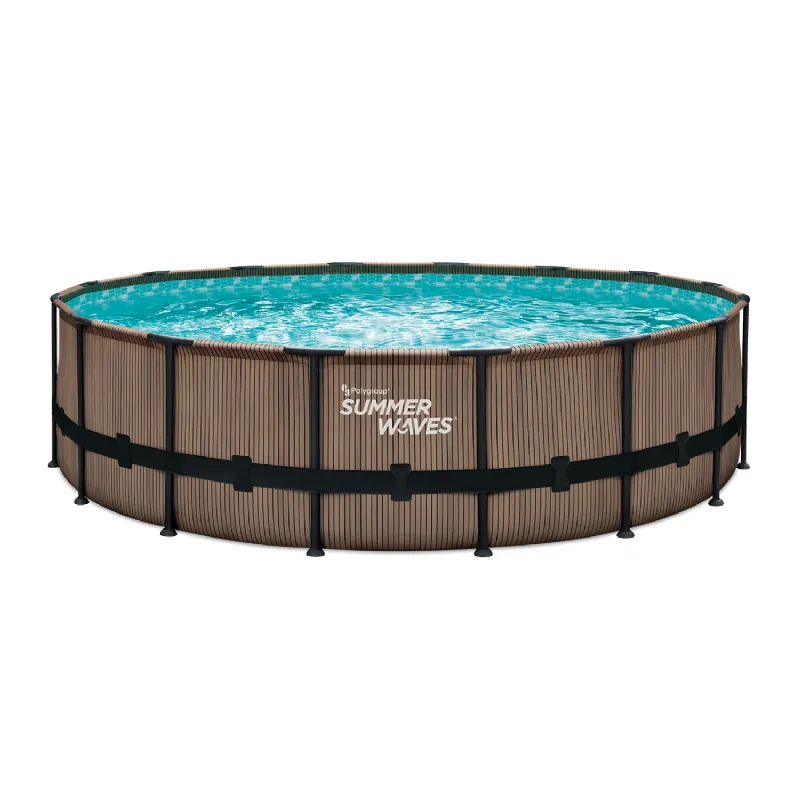Piscine tubulaire teck ø 4,88x1,22m SUMMER WAVES