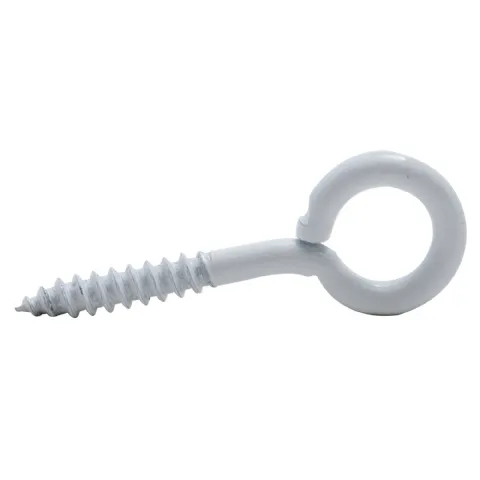 Piton à visser plastifié blanc filet bois Vissal