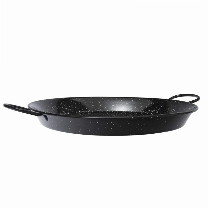 Poêle à Paella - Acier Émaillé Vitrifié - Revêtement Interieur Antiadhésif - Lot de 6-18 cm[36