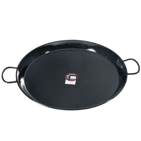 Plat à paella en métal émaillé