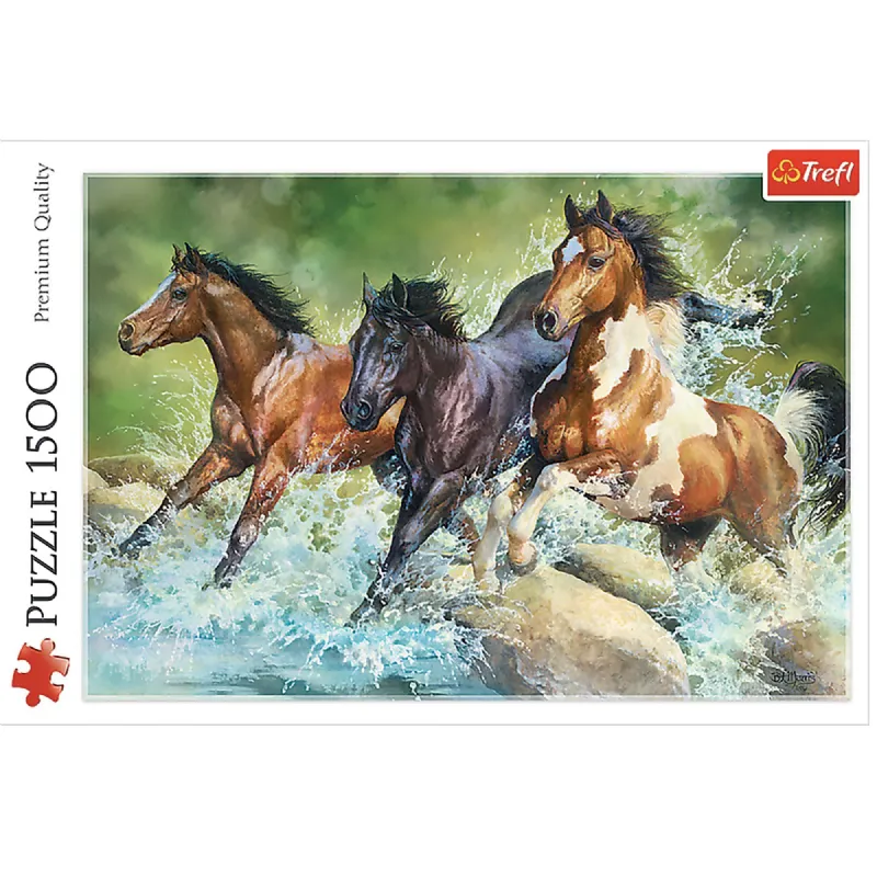 Puzzle 3 chevaux sauvages 1500pc