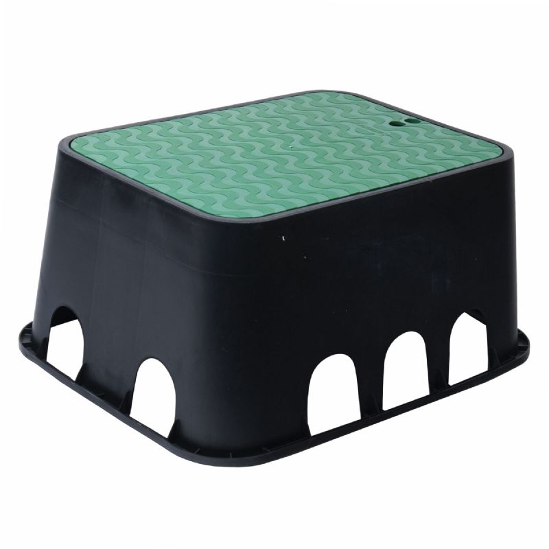 Jardibric Regard Rectangulaire Jumbo 650x530x300 Mm – Boîte Visite 1 à 6 Électrovannes Arrosage, Polypropylène Robuste, Accès Facile Maintenance Jardin