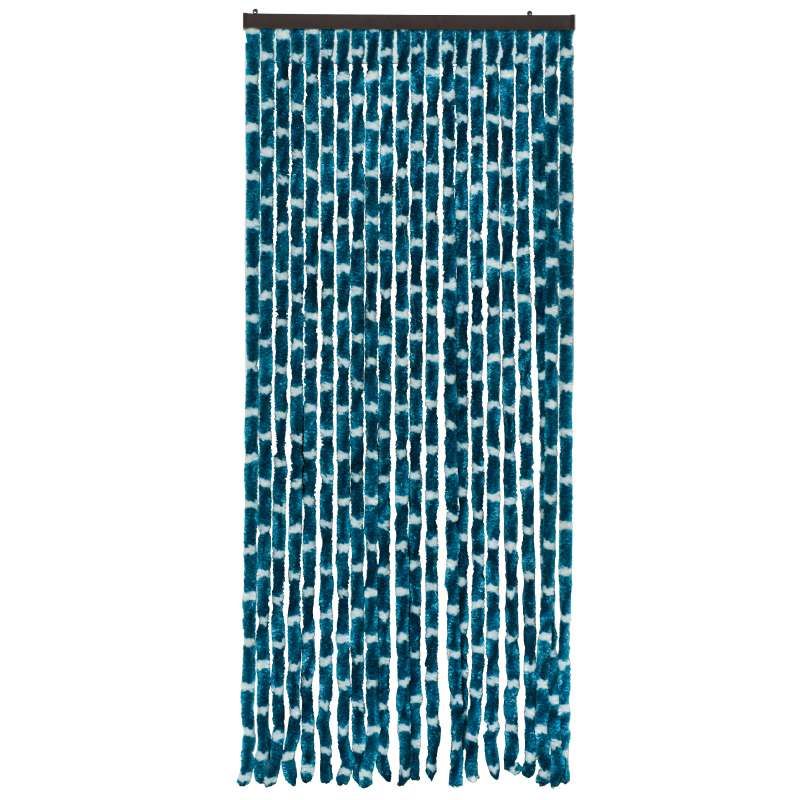Rideau chenille bleu et blanc (90x220cm) WERKA PRO