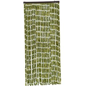 Rideau chenille vert et blanc (90x220cm) WERKA PRO