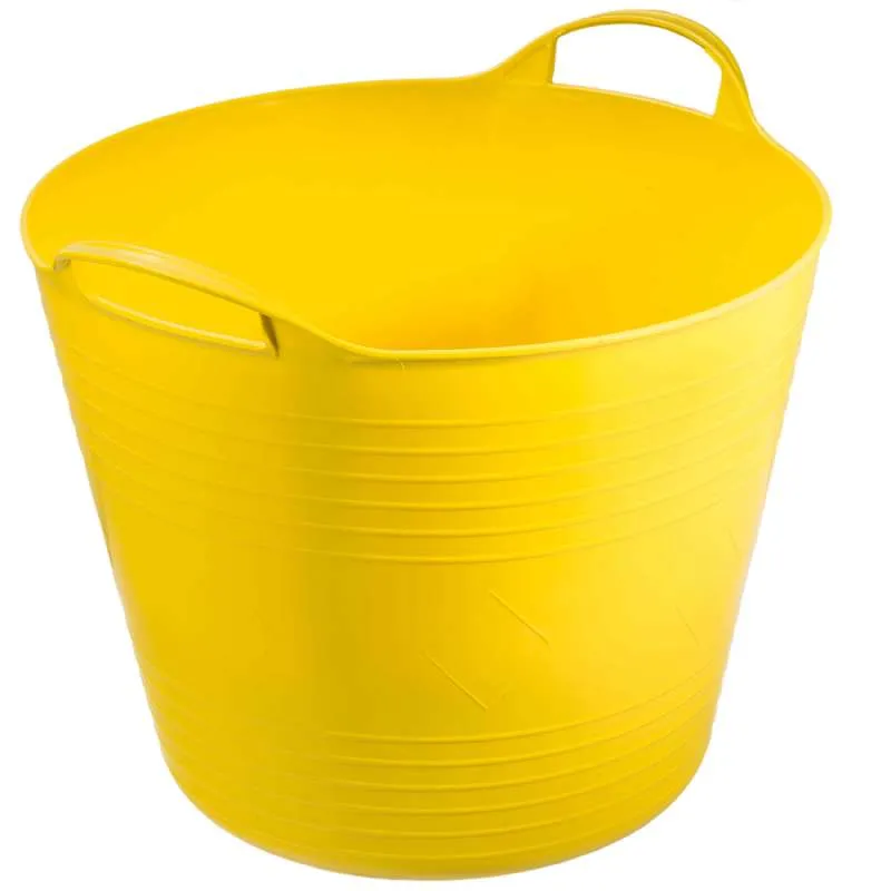 Seau souple 27l avec poignée jaune