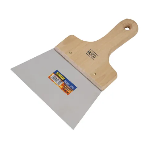 Spatule inox manche en bois 160 mm