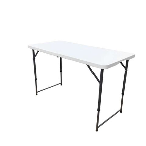 Table pliante rectangulaire WERKA PRO à pieds réglables (120x60x74cm).