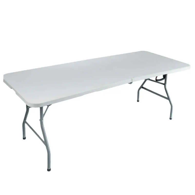 Table Pliante Transportable, Table en Plastique Robuste, 240 x 76