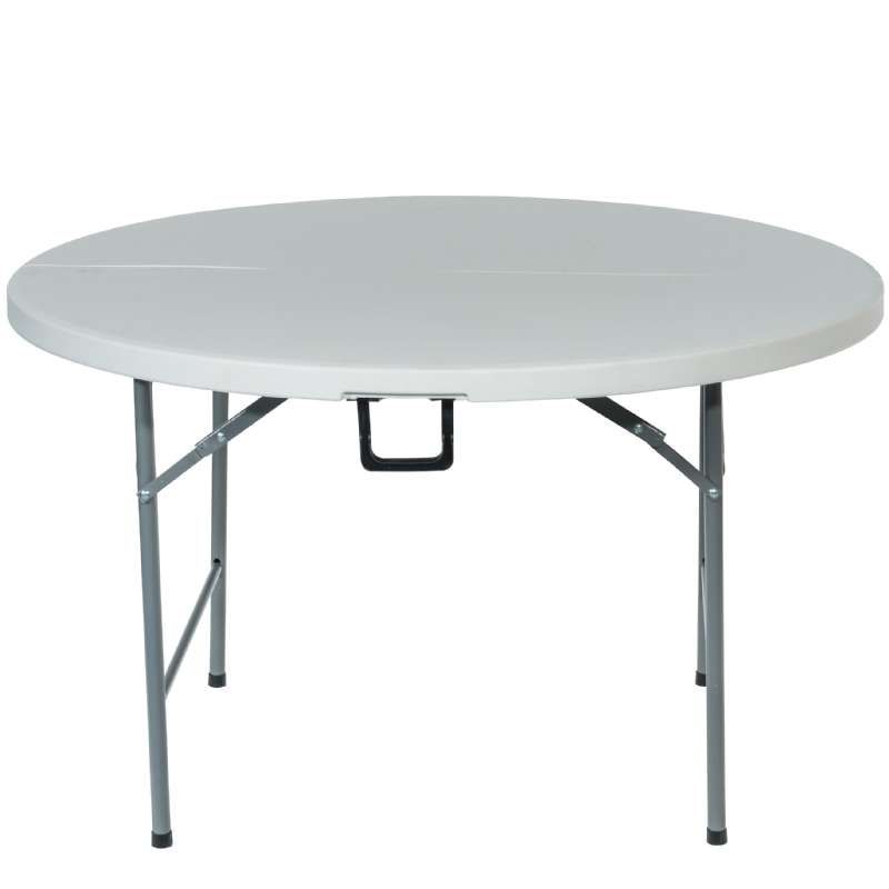 Table ronde d'appoint pliante de 122 cm de diamètre 