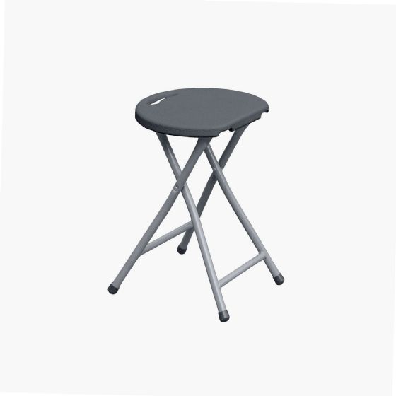 Tabouret Acier Mdf 5 Five Tabouret Pliant Gris - Acier Et MDF Portée 90 Kg Tabouret Maison Bureau