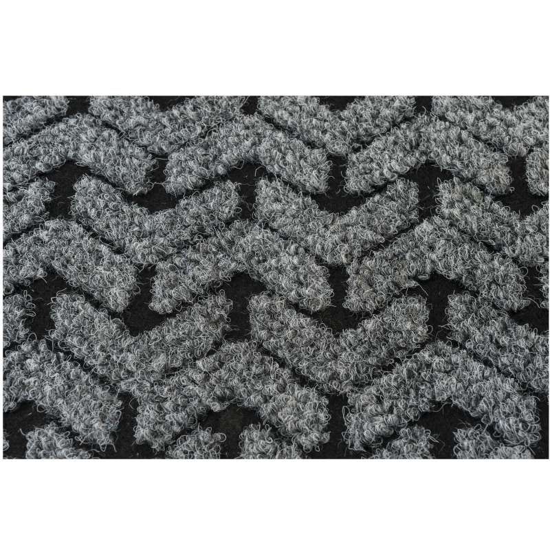 Tapis chevron gris et noir de 40 x 60 cm