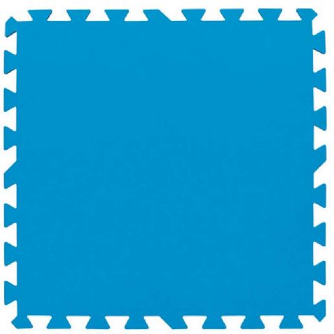 Lot de 9 dalles de sol bleu 50 x 50 cm