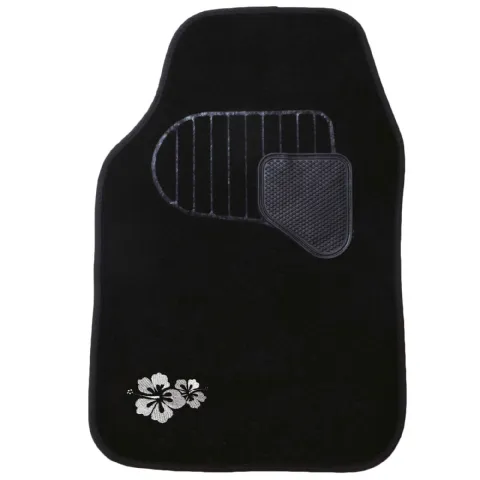 Tapis voiture moquette hibiscus 4pièces