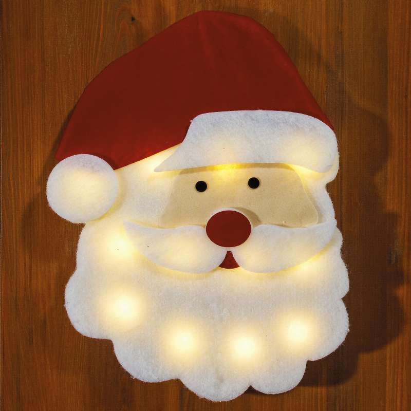 Tête Père Noël en mousse LED