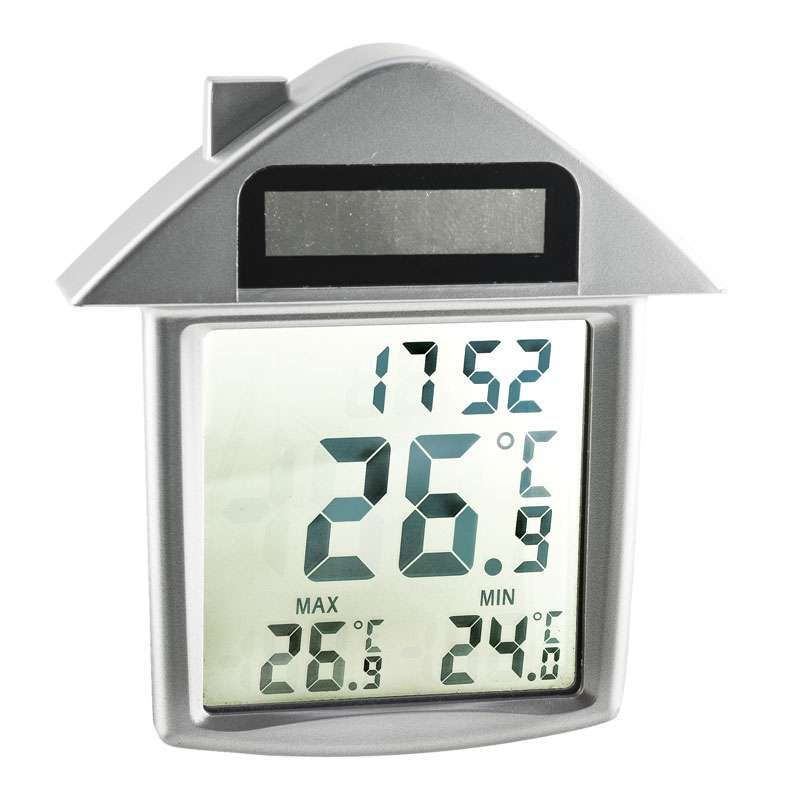 Thermomètre de fenêtre chat noir de métal, 17 cm avec 4 ventouses  puissantes pour fixation intérieure ou extérieure