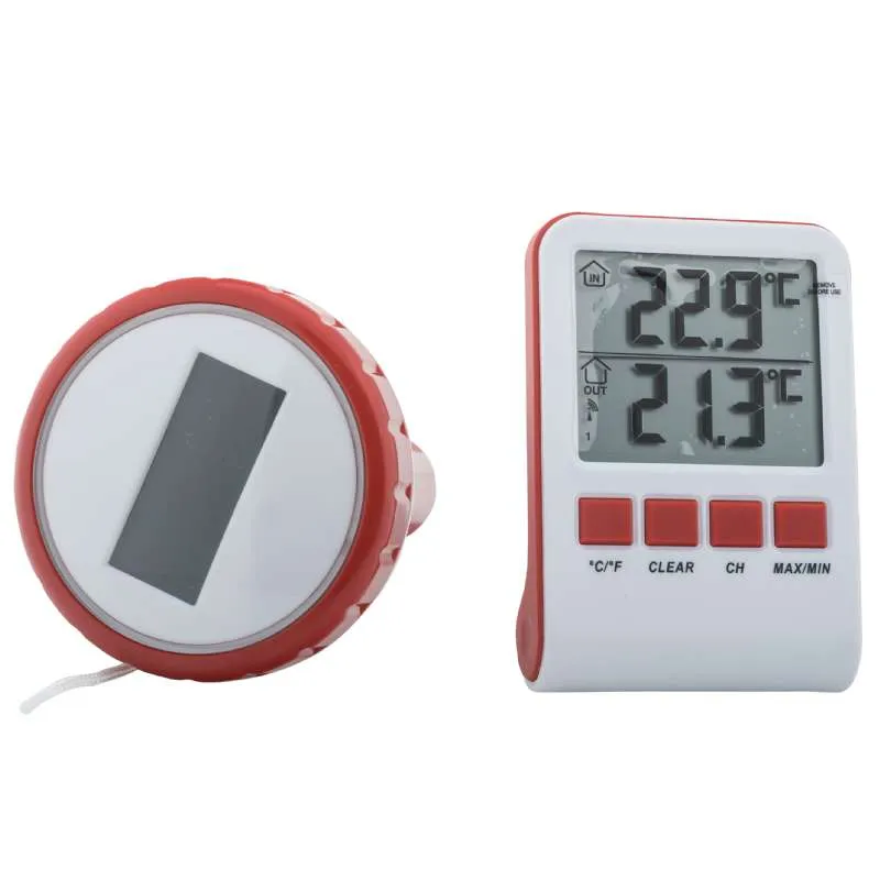 Thermomètre de piscine sans fil et récepteur, thermomètre flottant avec  affichage facile à lire, thermomètre pour piscine, bain à remous, source  chaude