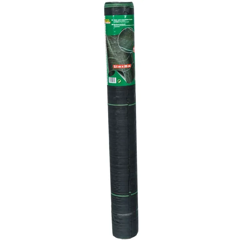 Toile anti mauvaises herbes 2,1 x 25 mètres de 100g-m²