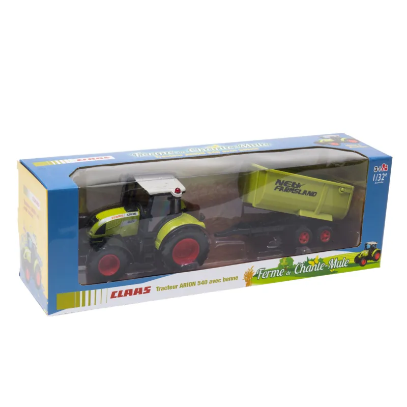 Tracteur avec benne agricole