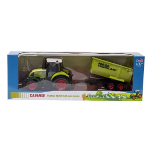 Tracteur avec benne agricole