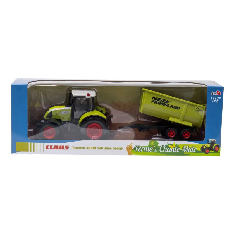 Tracteur avec benne agricole