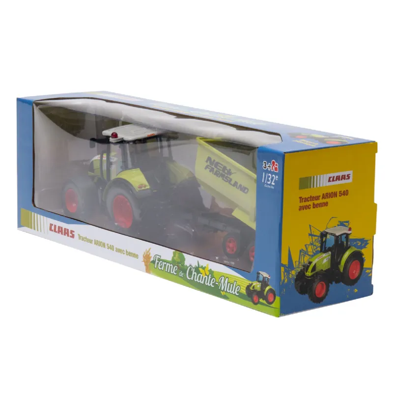 Tracteur avec benne agricole