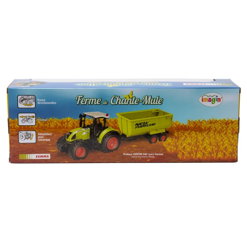 Tracteur avec benne agricole