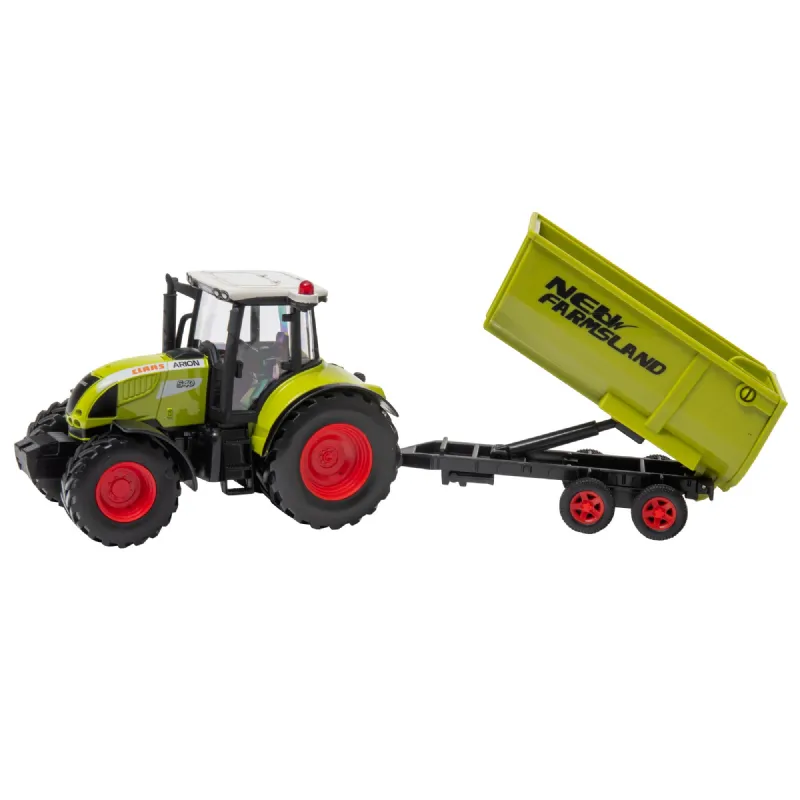 Tracteur avec benne agricole