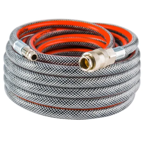 Tuyau air comprimé gris avec raccords automatiques Ribitech (10m)