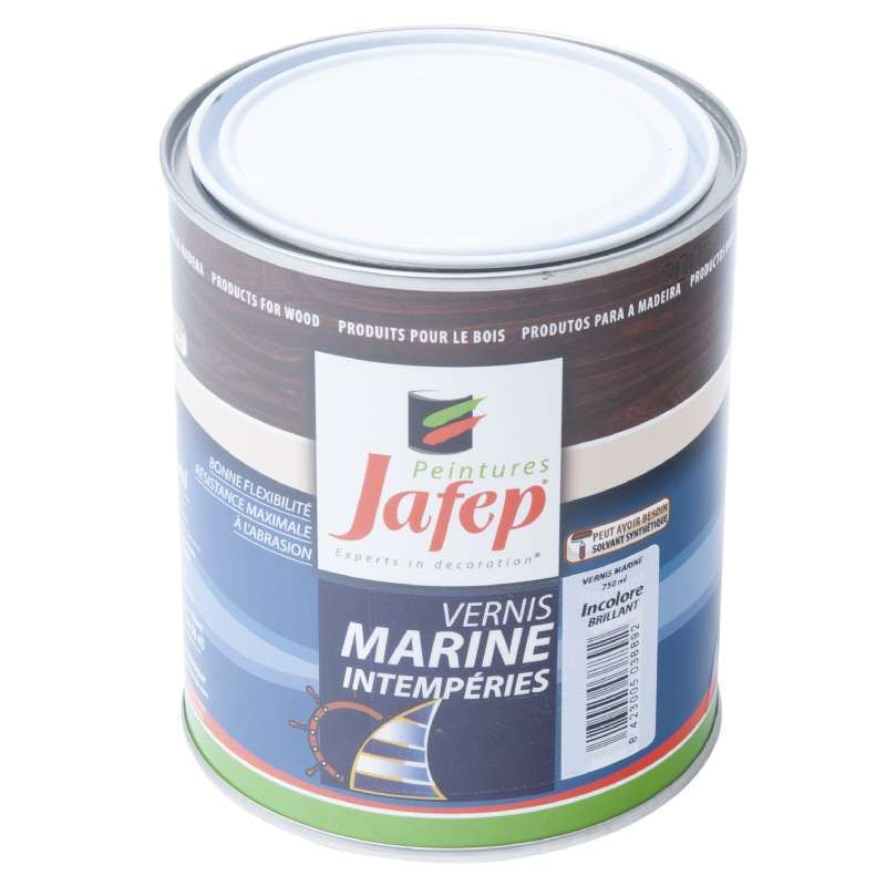 Vernis bois marine intempéries brillant 750 ml Jafep - Provence Outillage