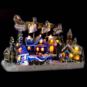 Village de Noël 2 rennes LED +mouvement