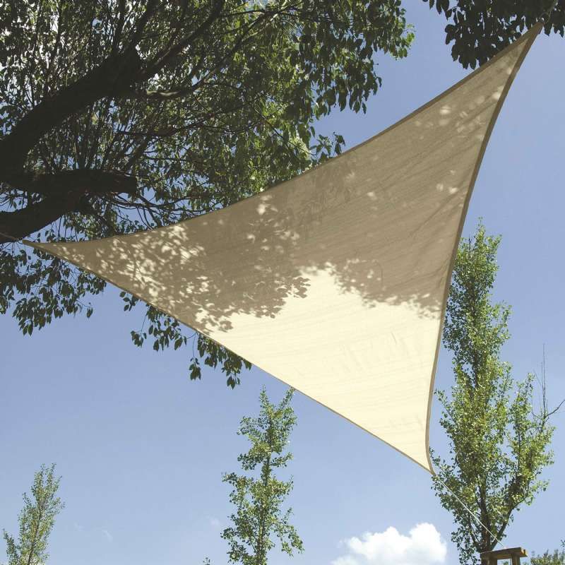 Voile d'ombrage triangle 3,6 m crème