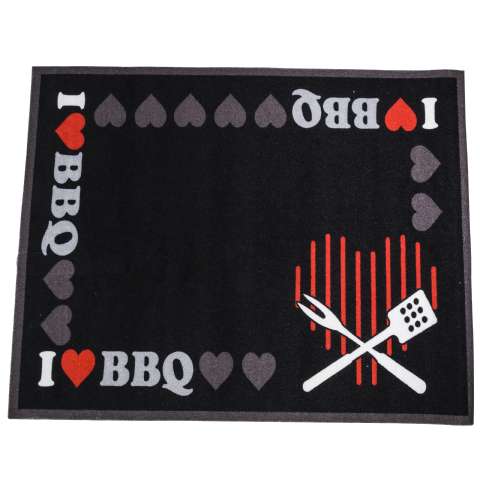 Tapis de protection noir pour barbecue (80x100cm)