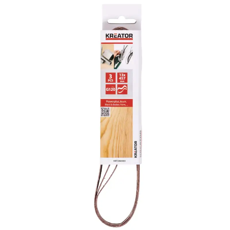 Abrasif pour lime électrique, Lot de 3 bandes 13x457mm