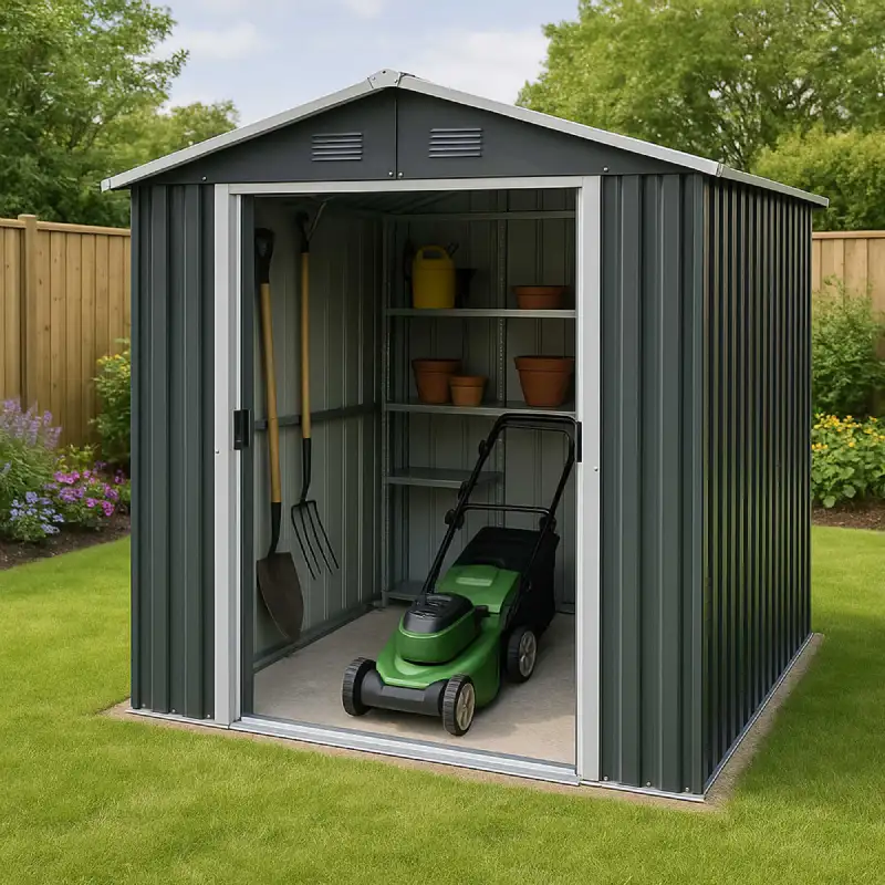 Abri jardin métal 10,4m² (3,24 x 3,22 x h2,05m)