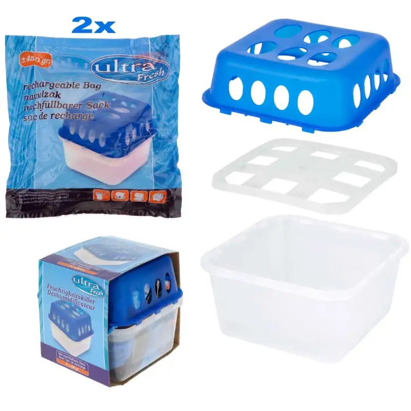 Absorbeur d'humidité + 2 recharges 400gr