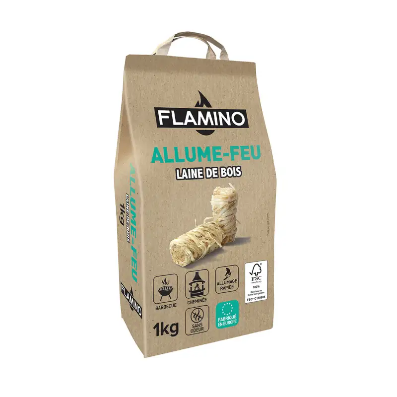 Allume-feu laine de bois 1kg