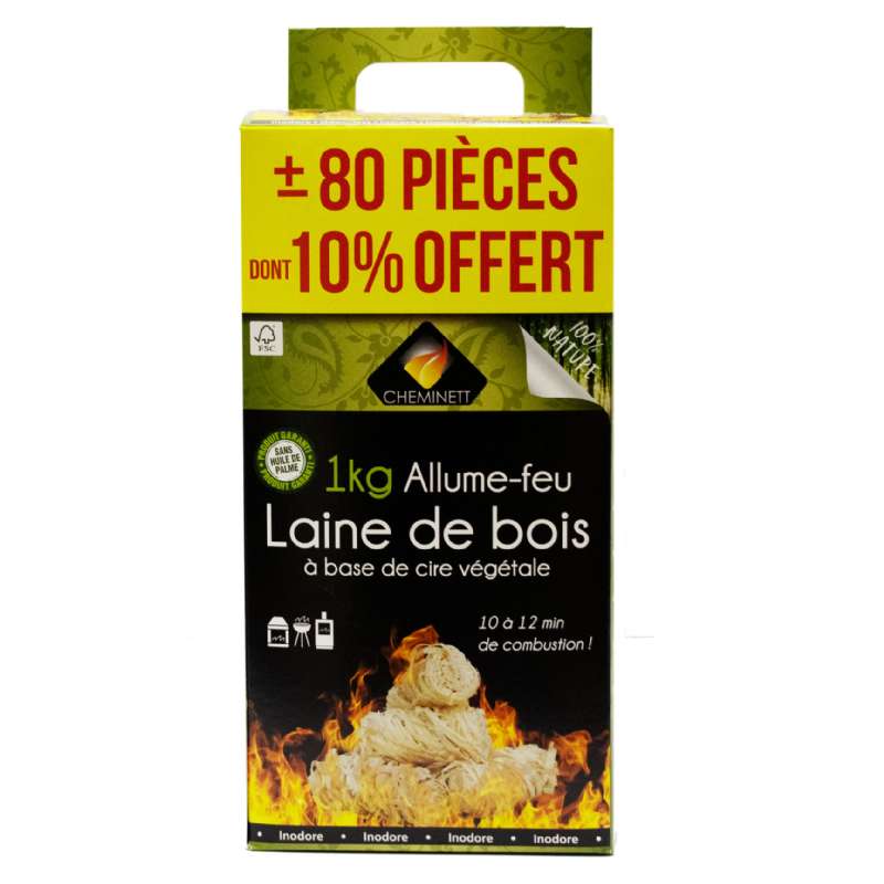 Allume feu laine de bois 100% végétal - Provence Outillage