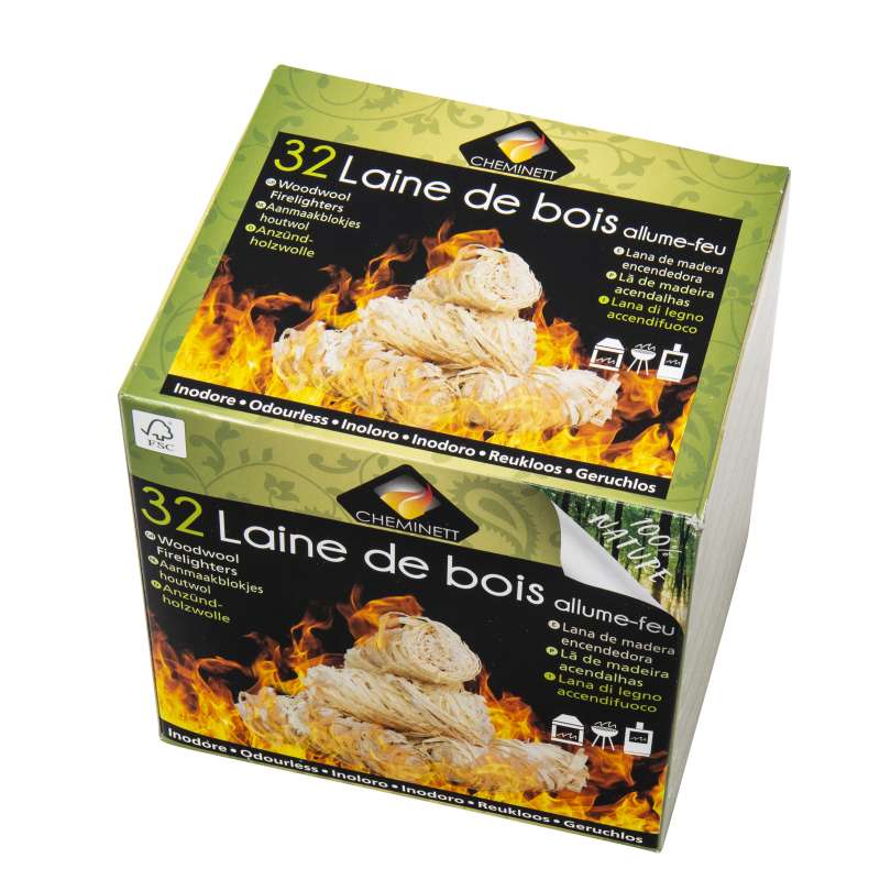 Allume feu laine de bois 100 % végétal - Provence Outillage