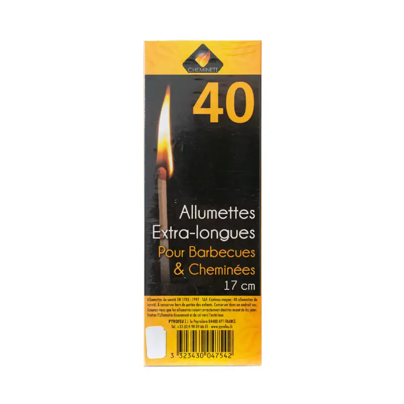 Allumette extra longue 17cm boite (40pcs)